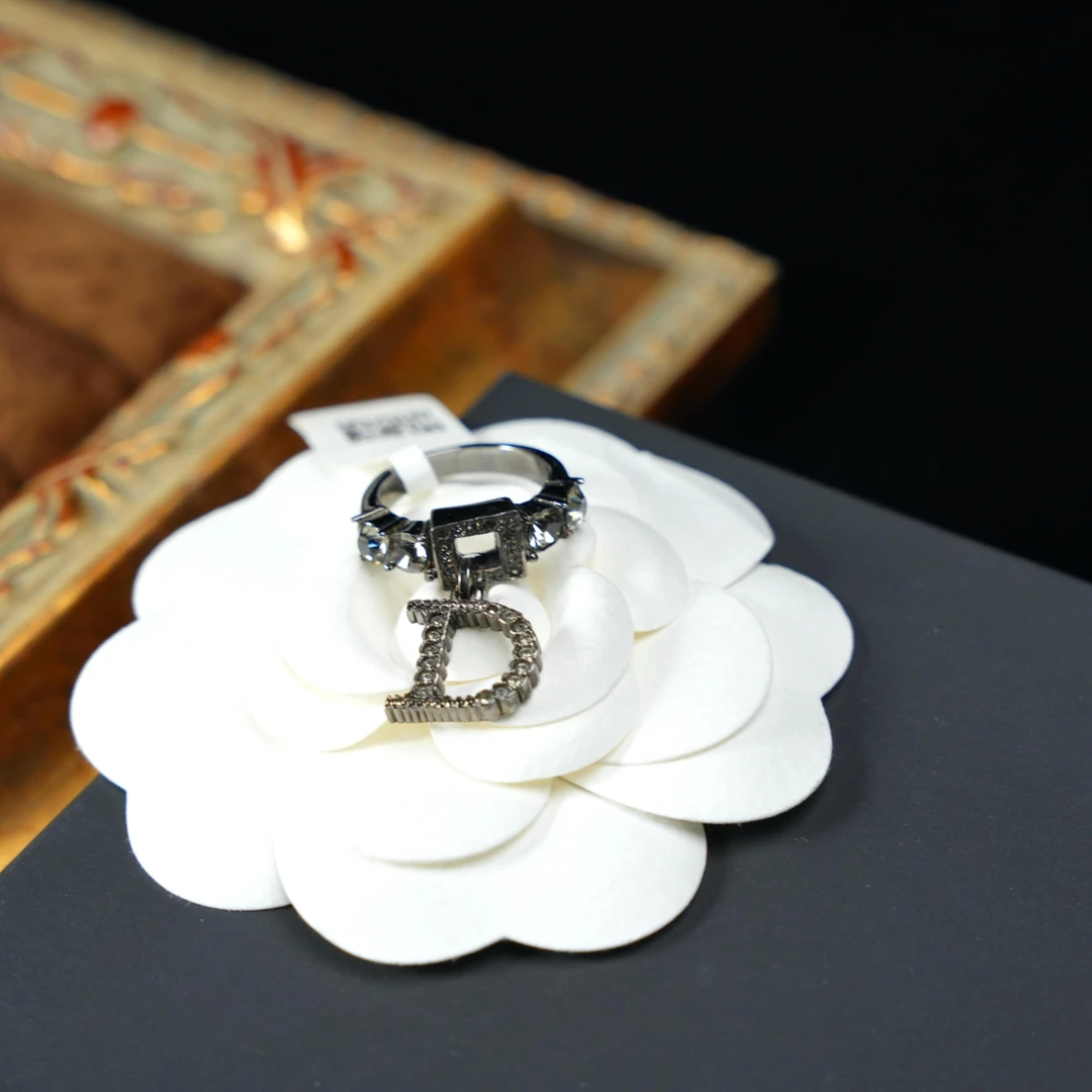 95新 DIOR/迪奥 柚礼中古/迪奥字母D戒指LZ504457