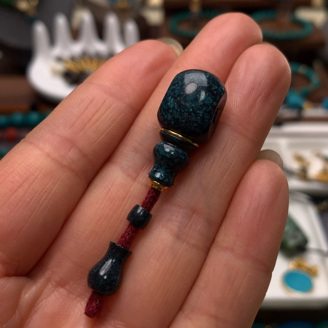 绿松石18K金镶嵌配饰