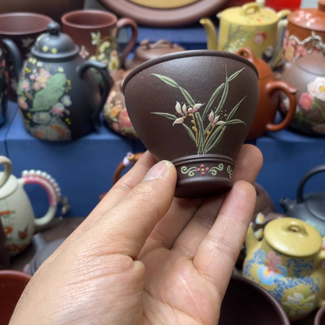 红泥茶杯紫砂主人杯100cc