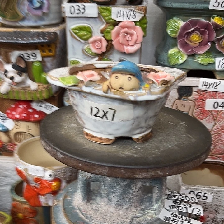 粗陶材质多肉花盆