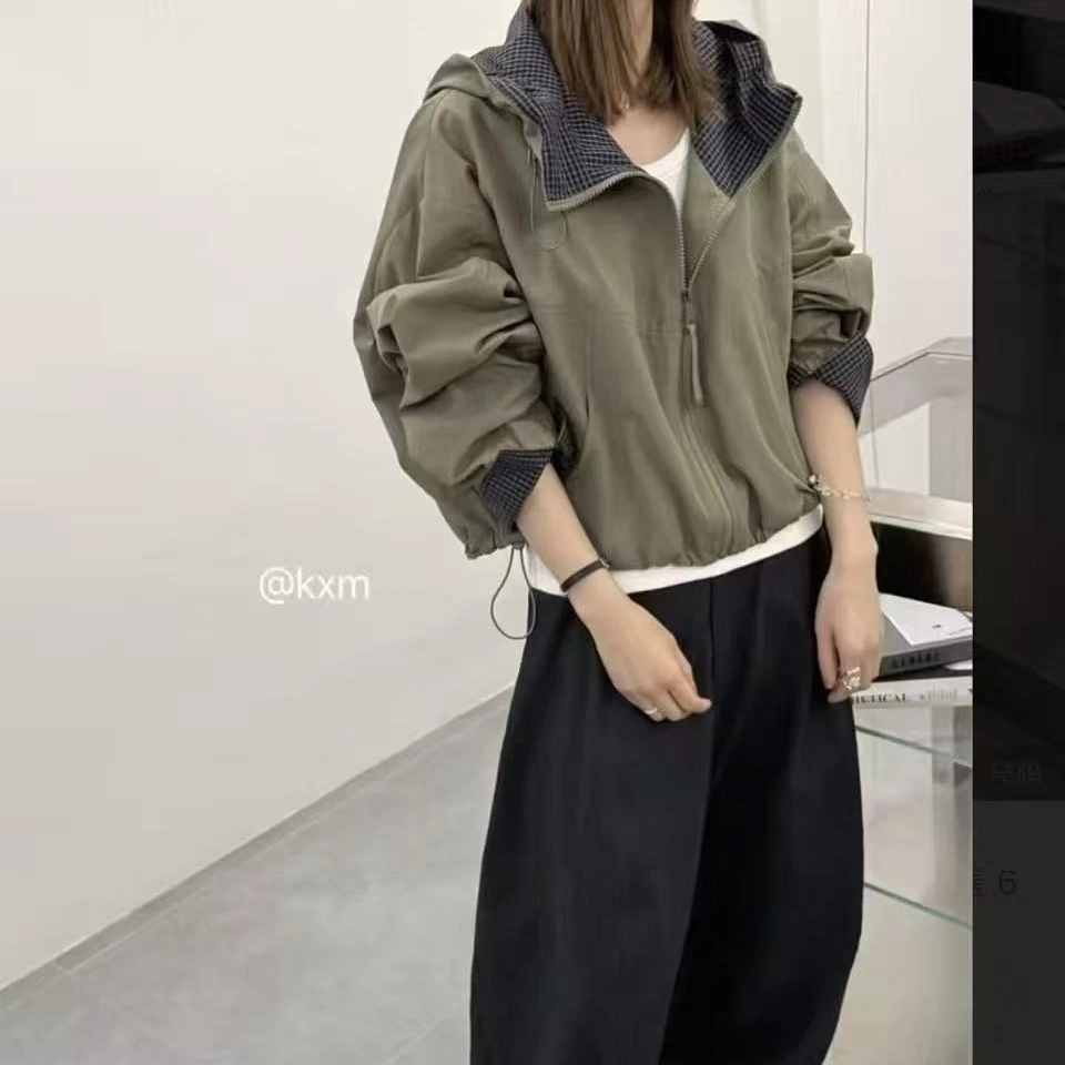 〖铃铛精选〗格子加厚拼接外套