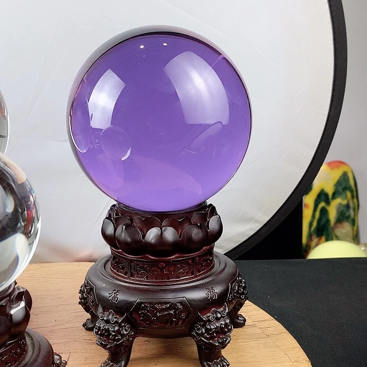 耕***儒石材紫水晶球直径15带高档底座