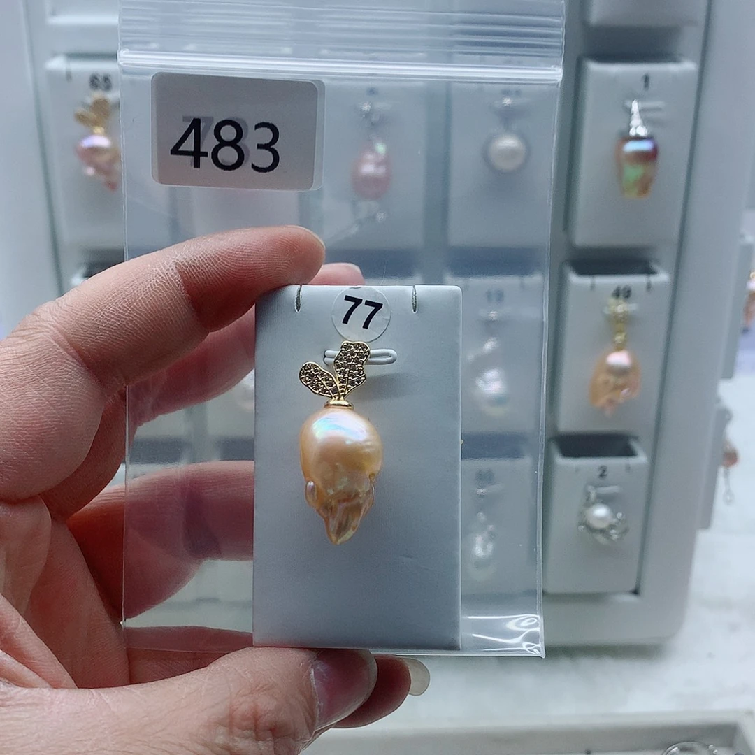 淡水珍珠吊坠(不含链)合金