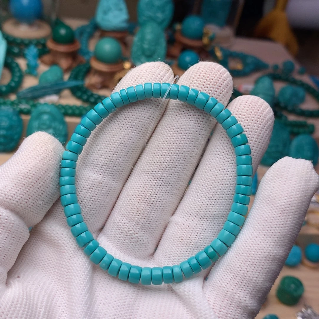 未镶嵌绿松石珠宝奇石精品直切单圈