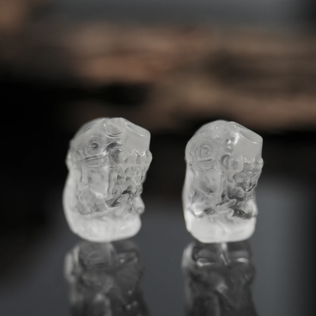 BeadsDance白水晶仙女抱佛26*14mm+(雕刻件)多样性发一 编号D1027