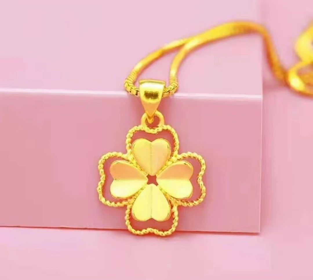 S034-精工四叶草项链