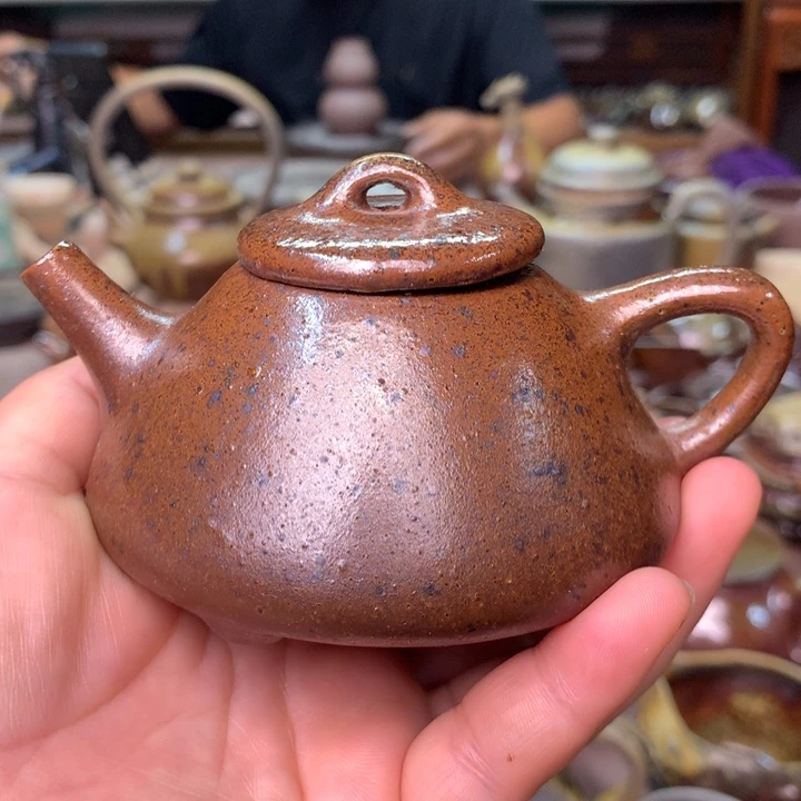 茶壶紫砂纯自然高温无釉裸柴烧