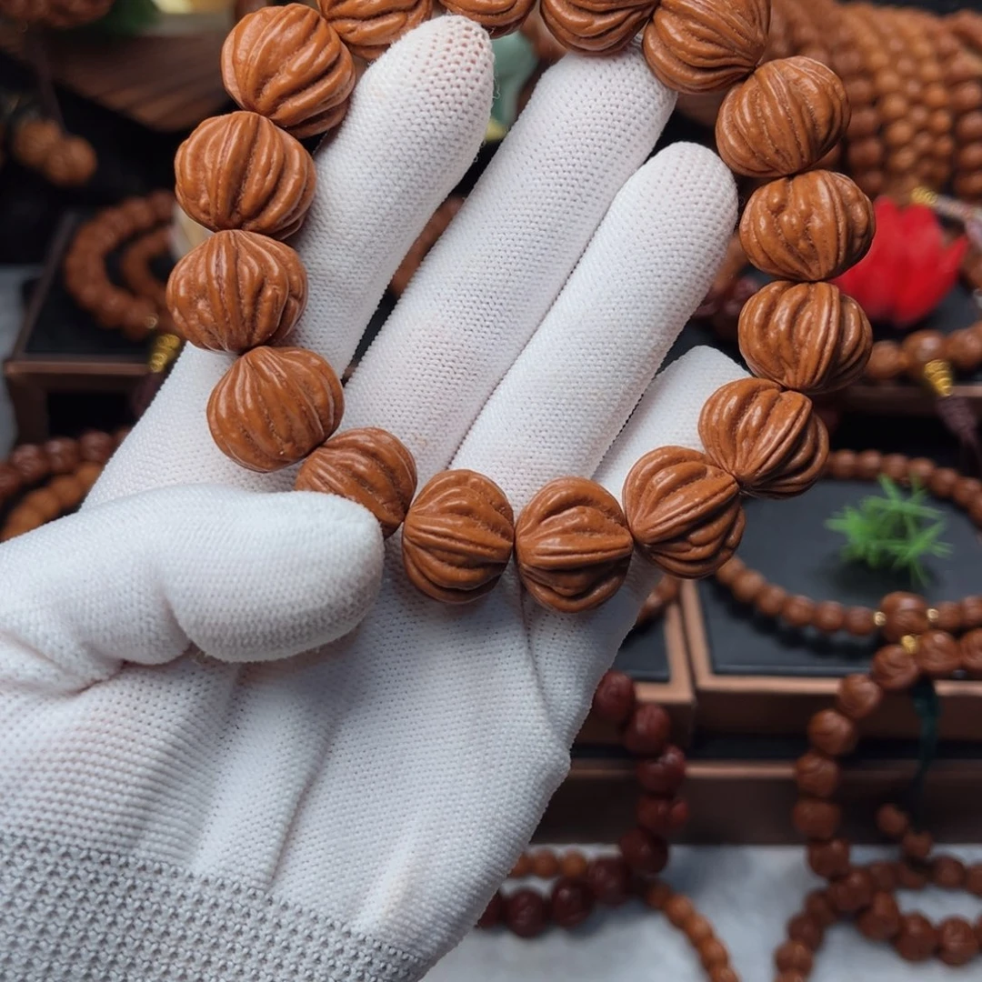 吊坠桃核19佛手手串