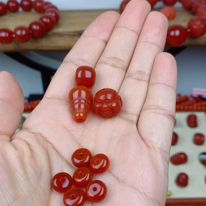 㔺***佪玛瑙/玉髓未镶嵌单珠