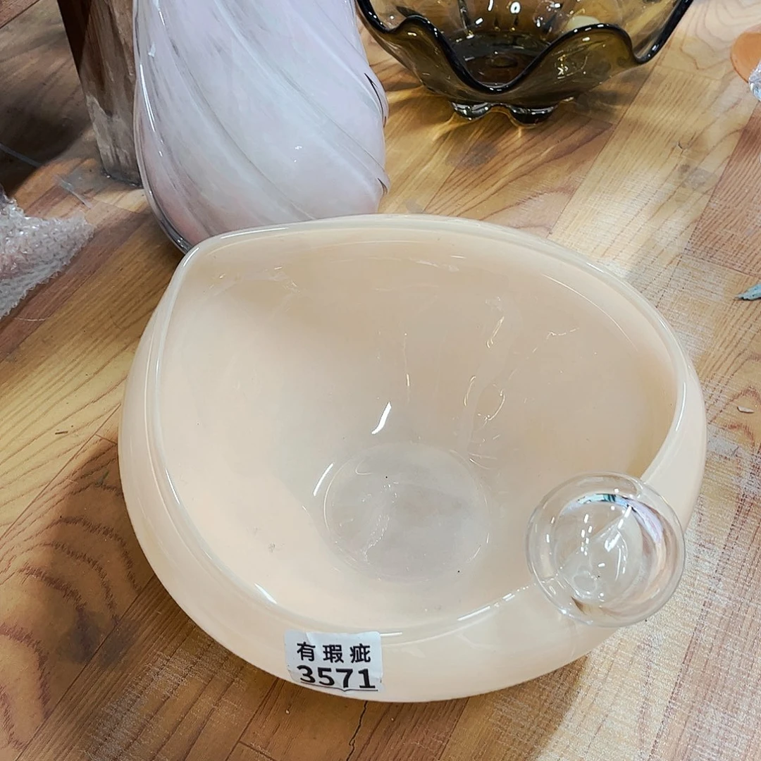 3571果盘 家悦琉璃工艺品裂瑕