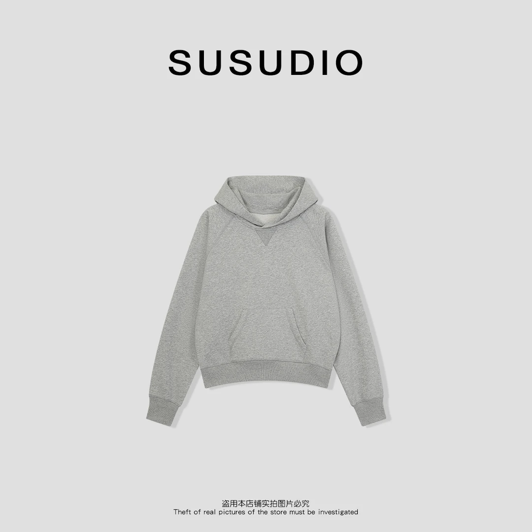 SUSUDIO 实穿满分 新款百搭纯色连帽卫衣60014