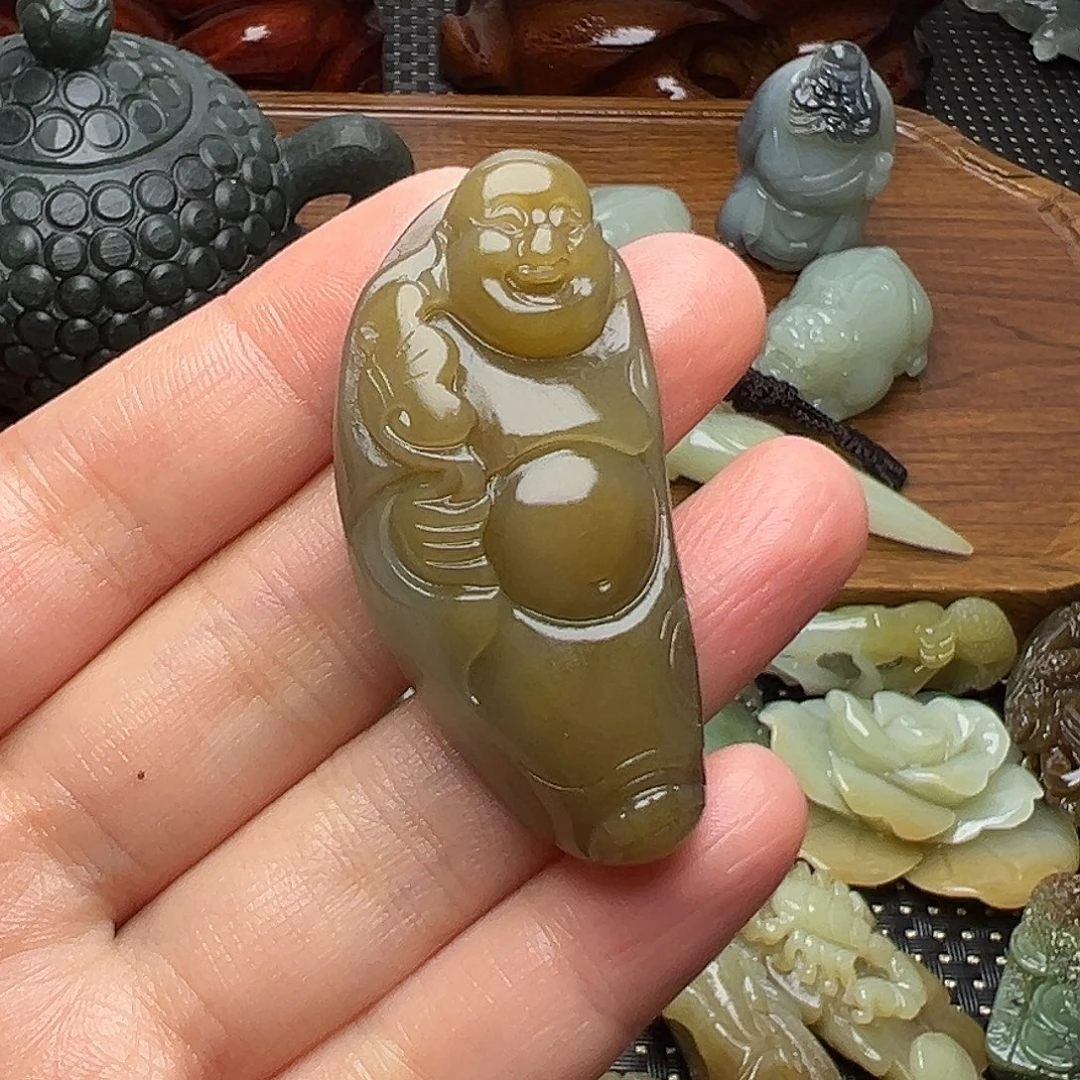 和田玉未镶嵌挂件