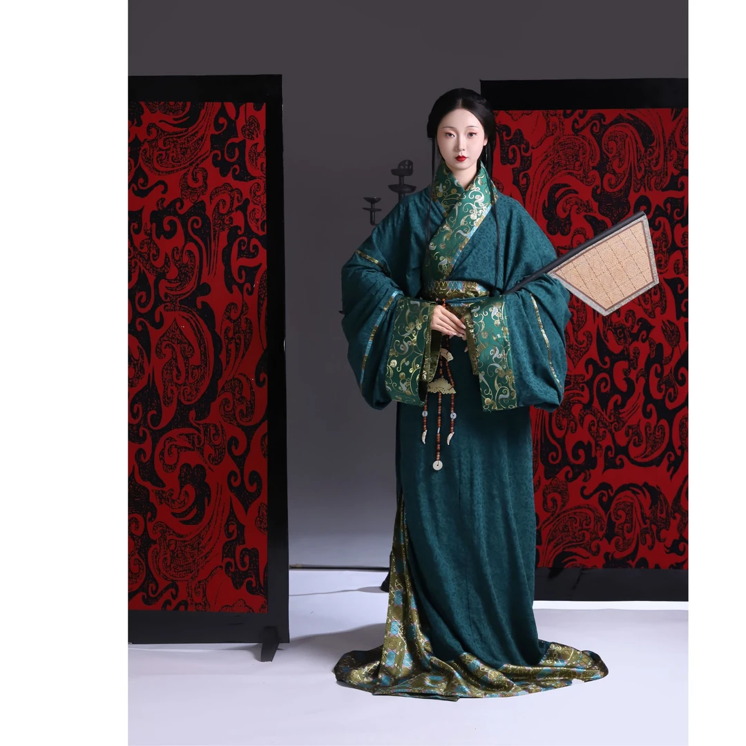 醉今朝 楚制【九歌·云中君】马山楚墓N19直裾袍棉麻春秋汉服