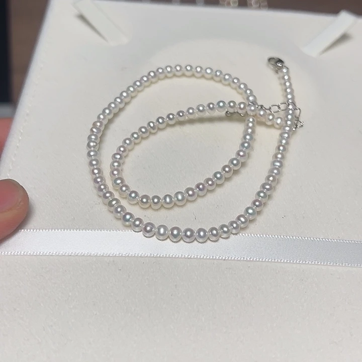 淡水珍珠颈饰钛钢