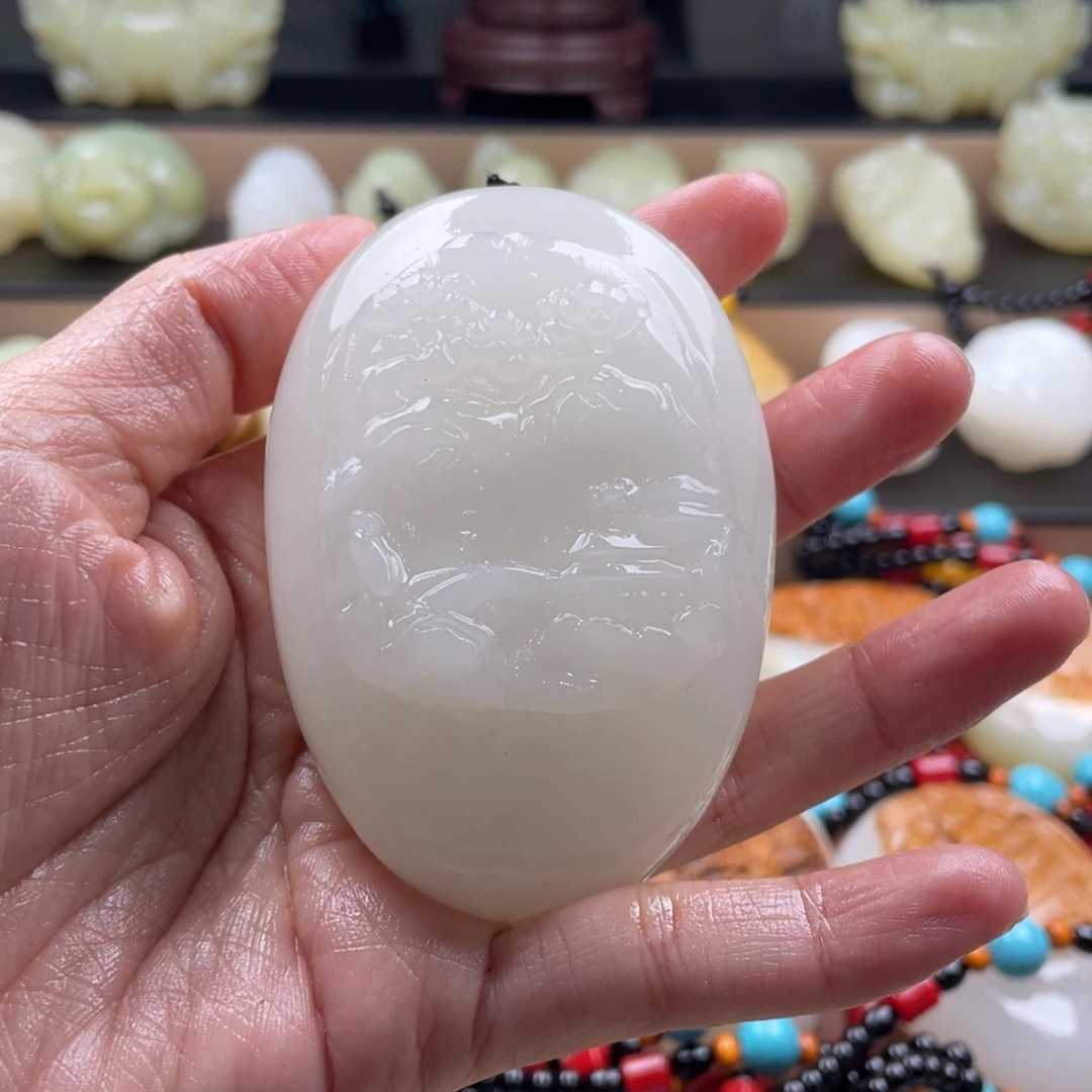 快***4石材古青石手把件