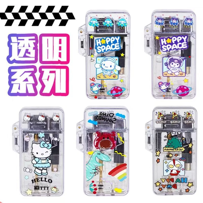 可爱防风打火机粉色火焰可充气草莓熊库洛米渐变卡通可爱送男友