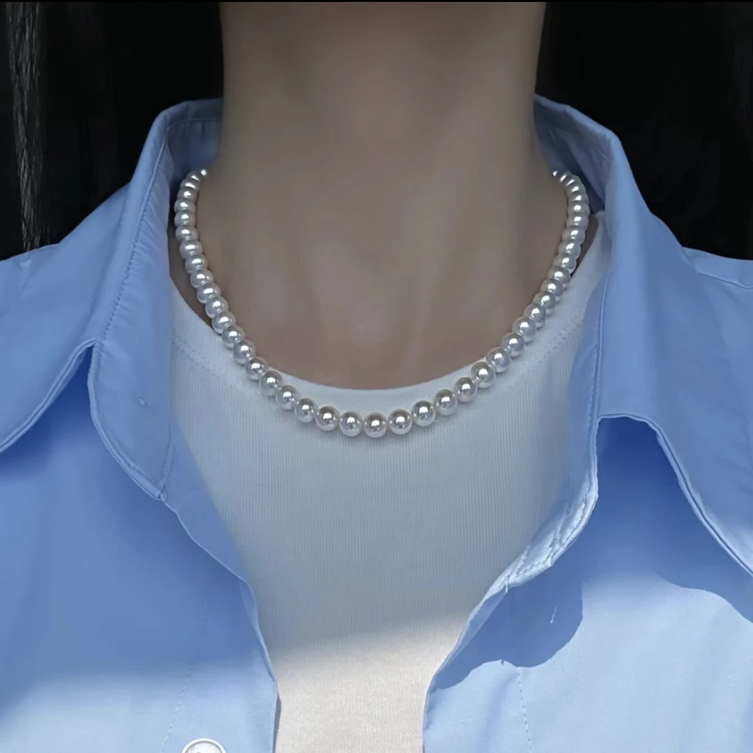 【海底小灯泡】海水AKOYA气质百搭极强光珍珠项链5-7mm
