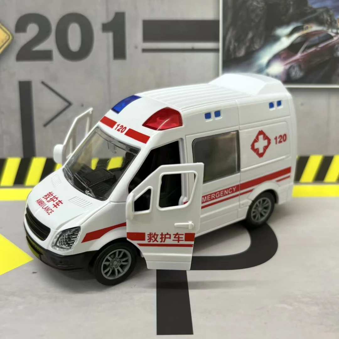 （时）惯性玩具5开门救护车汽车模型科学实验电商盒装