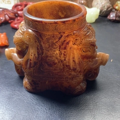 白玉菩提吊坠摆件