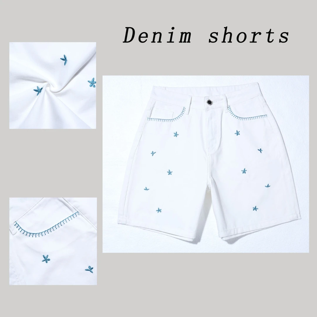 【初雪映白】夏季薄款中高腰A字女士牛仔短裤显瘦百搭五分裤