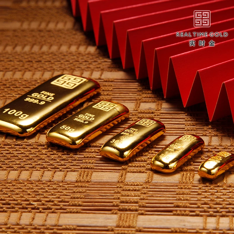 实时金足金9999黄金古法浇铸金条10克金块实心 多样性拍1发货1根