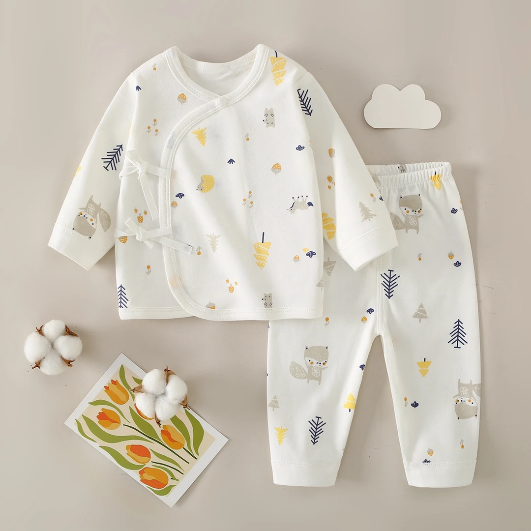新生儿四季套装纯棉打底内衣刚初生宝宝和尚服贴身两件套春秋睡衣