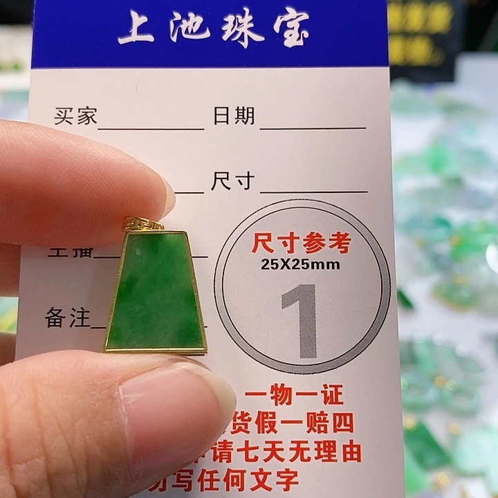 【闪购商品】翡翠颈饰18K金镶嵌翡翠