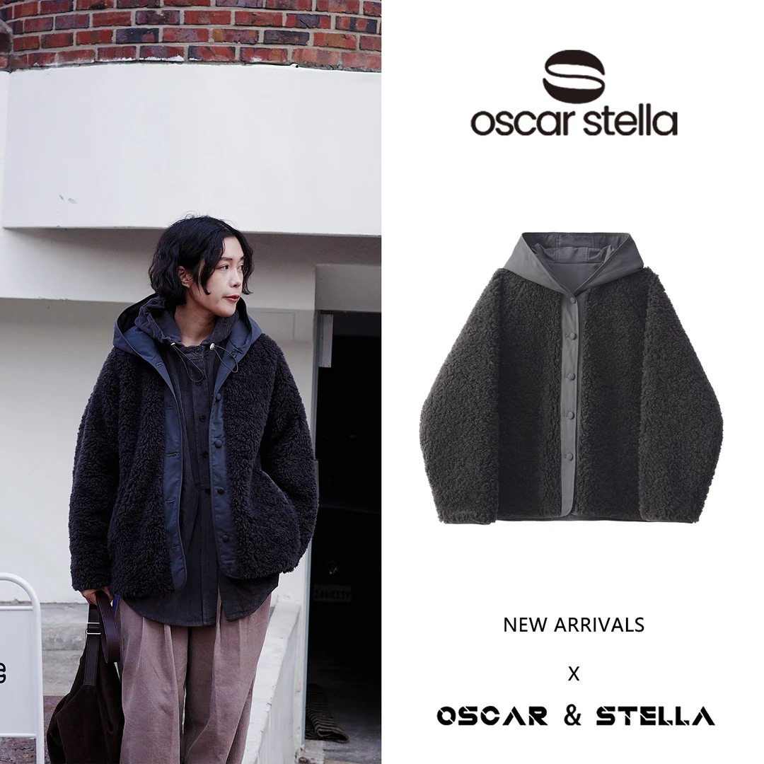 OSCAR&STELLA【旷野】两面穿韩国进口羊毛中外套41 59827