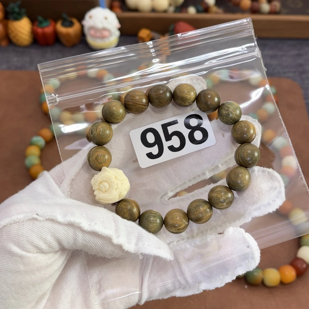 白玉菩提手串小*糕958孤品