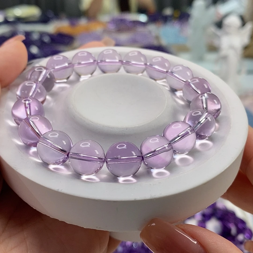 未镶嵌手链水晶玻利维亚紫水晶11m