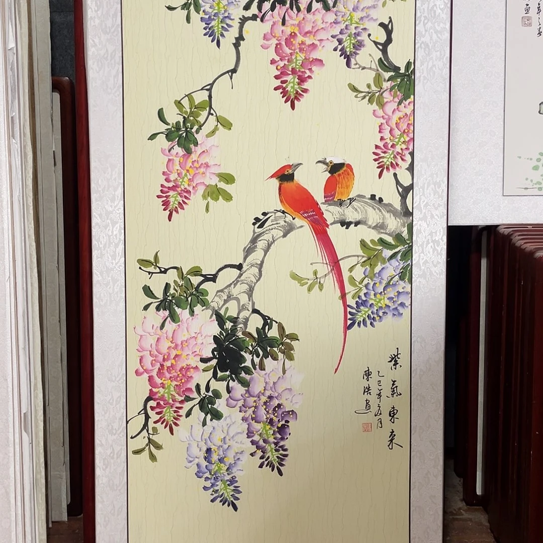 国画带框尺寸63*123厘米