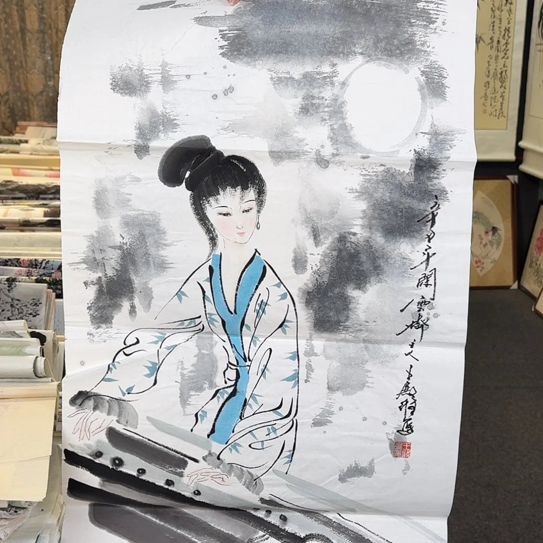 纯手绘国画作品好看三尺