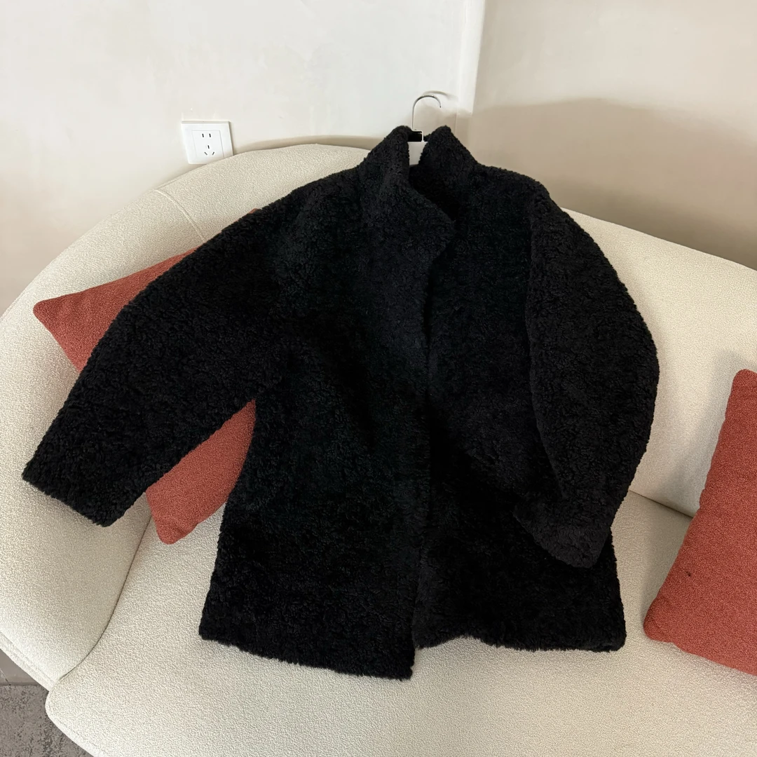 【DTWW大头韦韦】冬季加厚毛毛百搭显瘦中长保暖外套203421