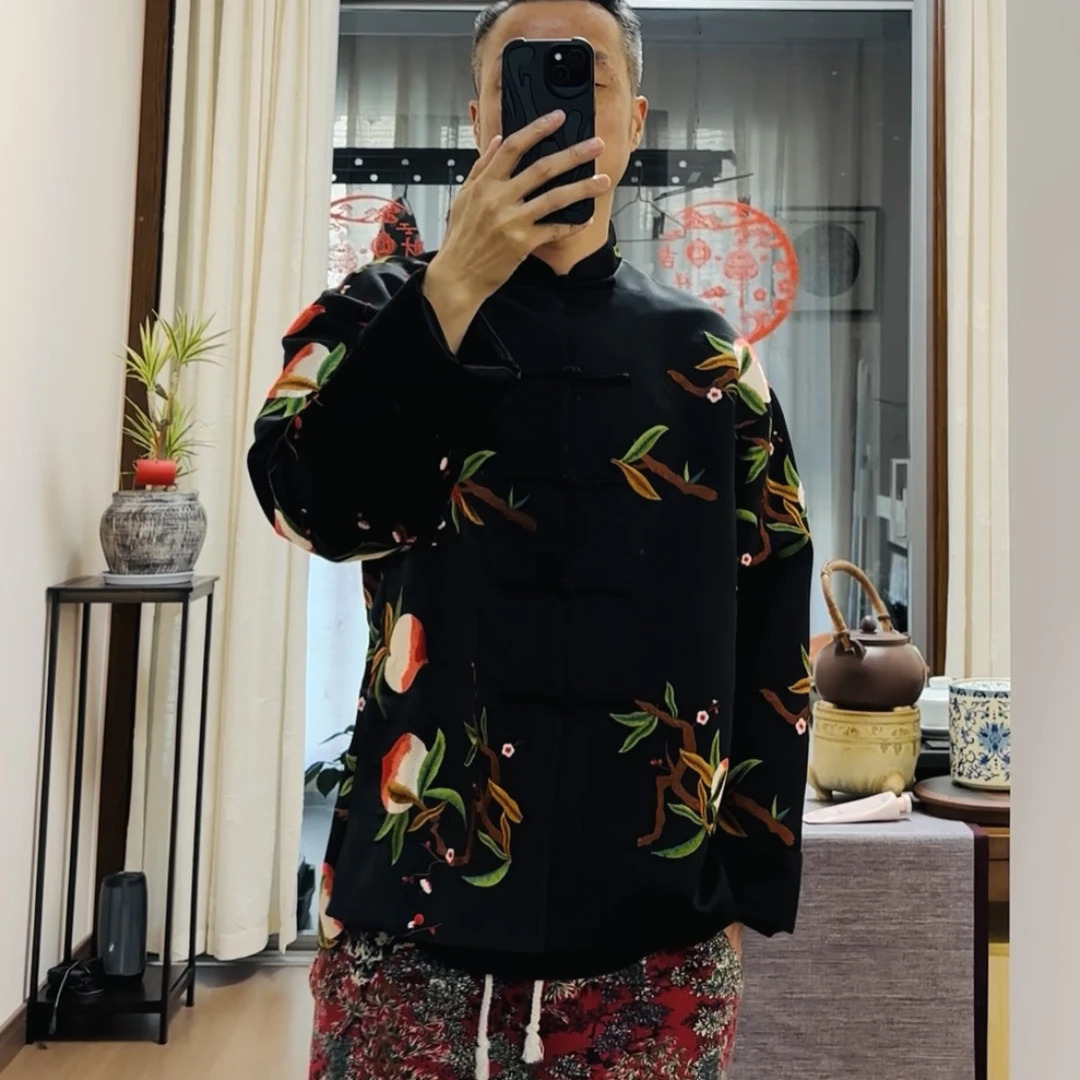 桃之夭夭意境唐装上衣国潮民族风复古中国风中式彰显别样风情