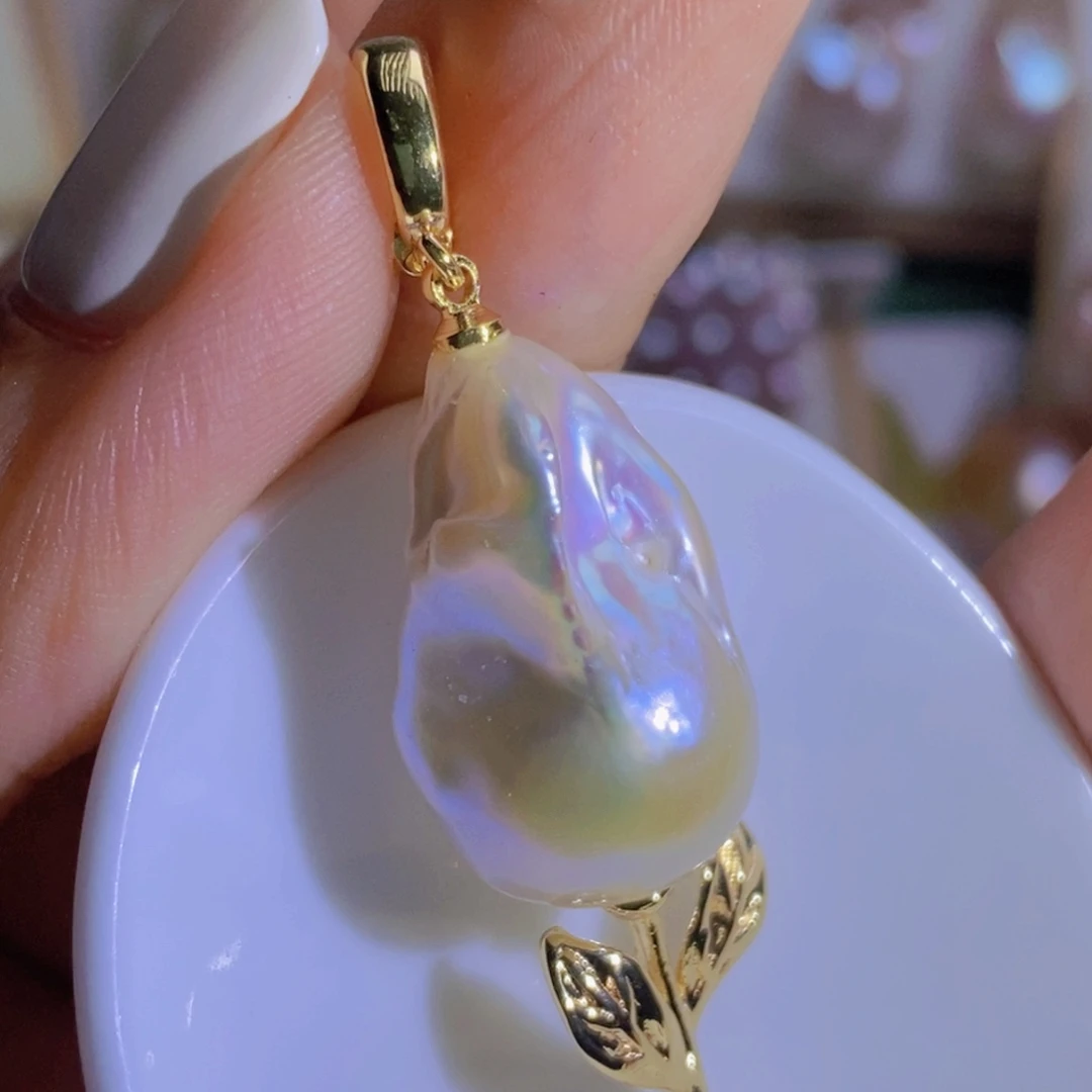 淡水珍珠天然淡水珍珠银S925镶嵌