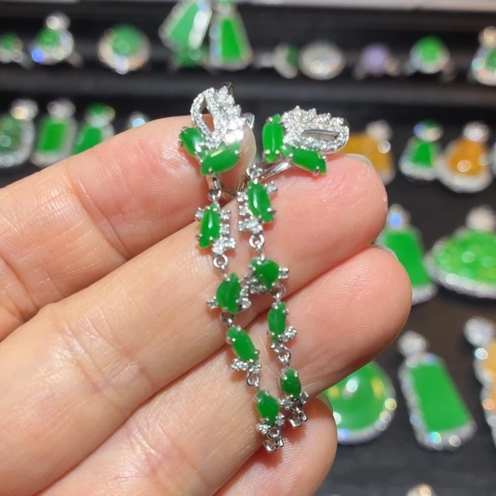 翡翠18K金镶嵌吊坠(不含链)翡翠