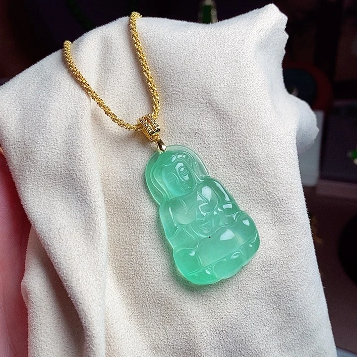 翡翠18K金镶嵌吊坠(赠链)20