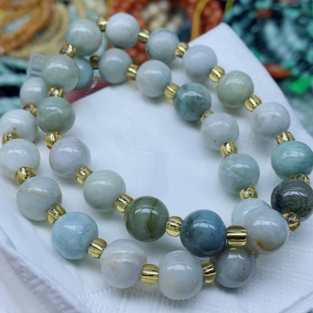 翡翠未镶嵌颈饰手串