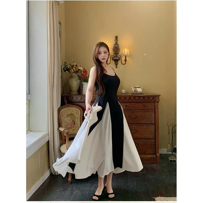 最新【欣欣D2061】长裙秋季常规高腰拖尾裙子连衣裙夏季中长款