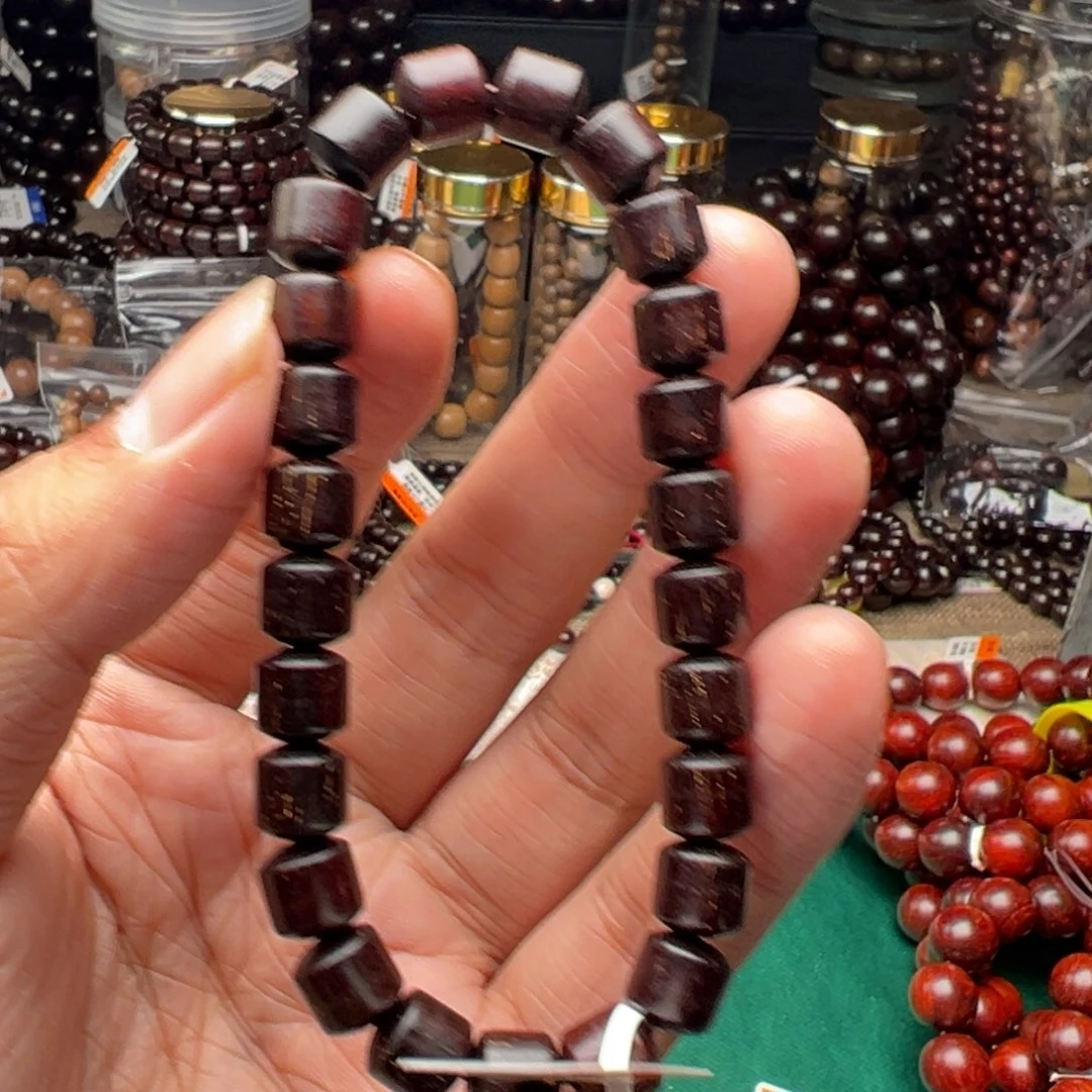 手串/手链檀香紫檀（小叶紫檀）88藏式直切泥料多金星包浆款