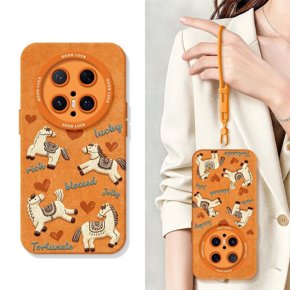 爱心小马适用华为mate80全包手机壳pura70带镜头膜p60新款mate60