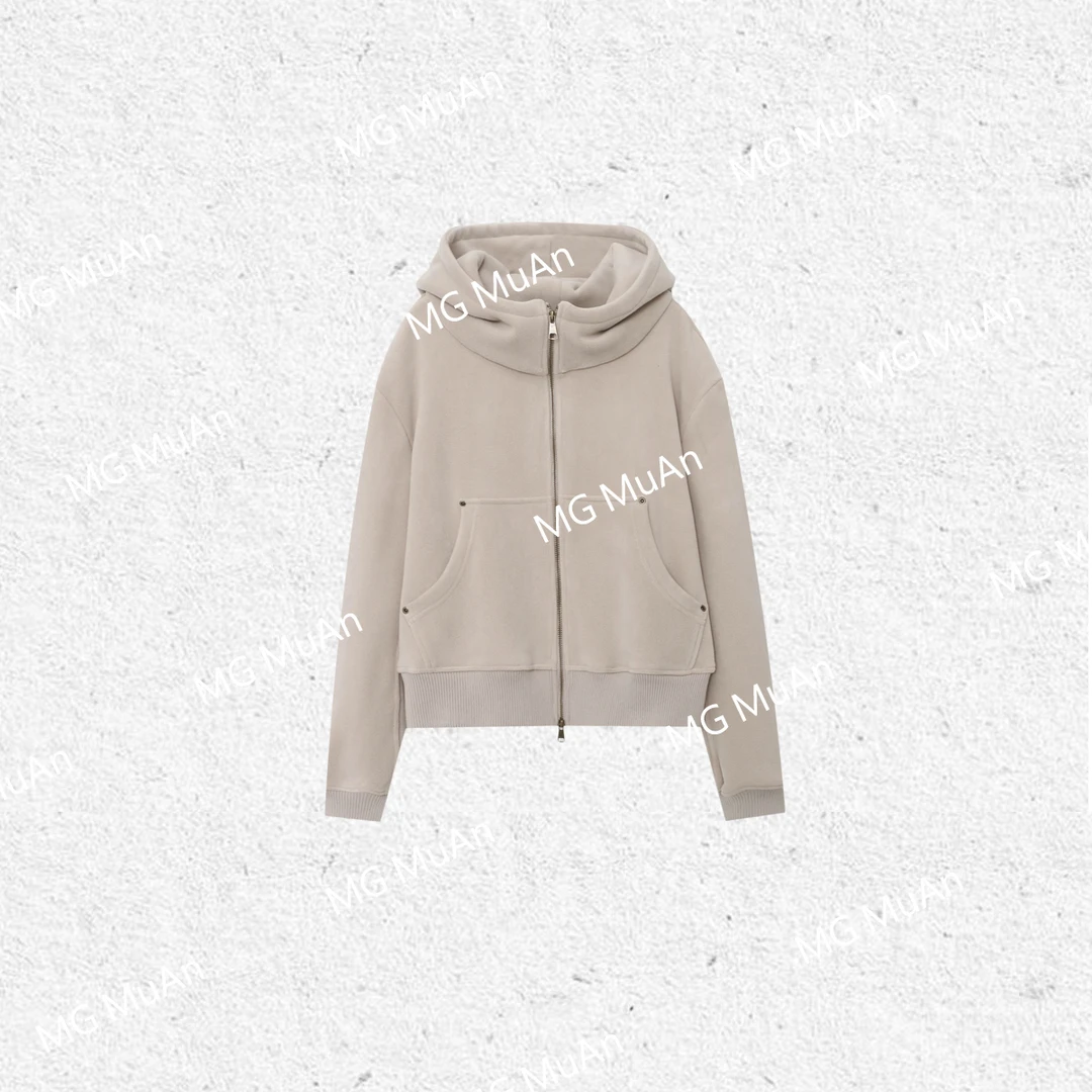 代代：《三明治小外套》定制巴恩风1018克卫衣拉链外套上衣女JD-826