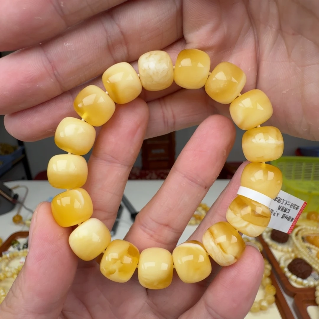 蜜蜡未镶嵌裸石蜜蜡手串