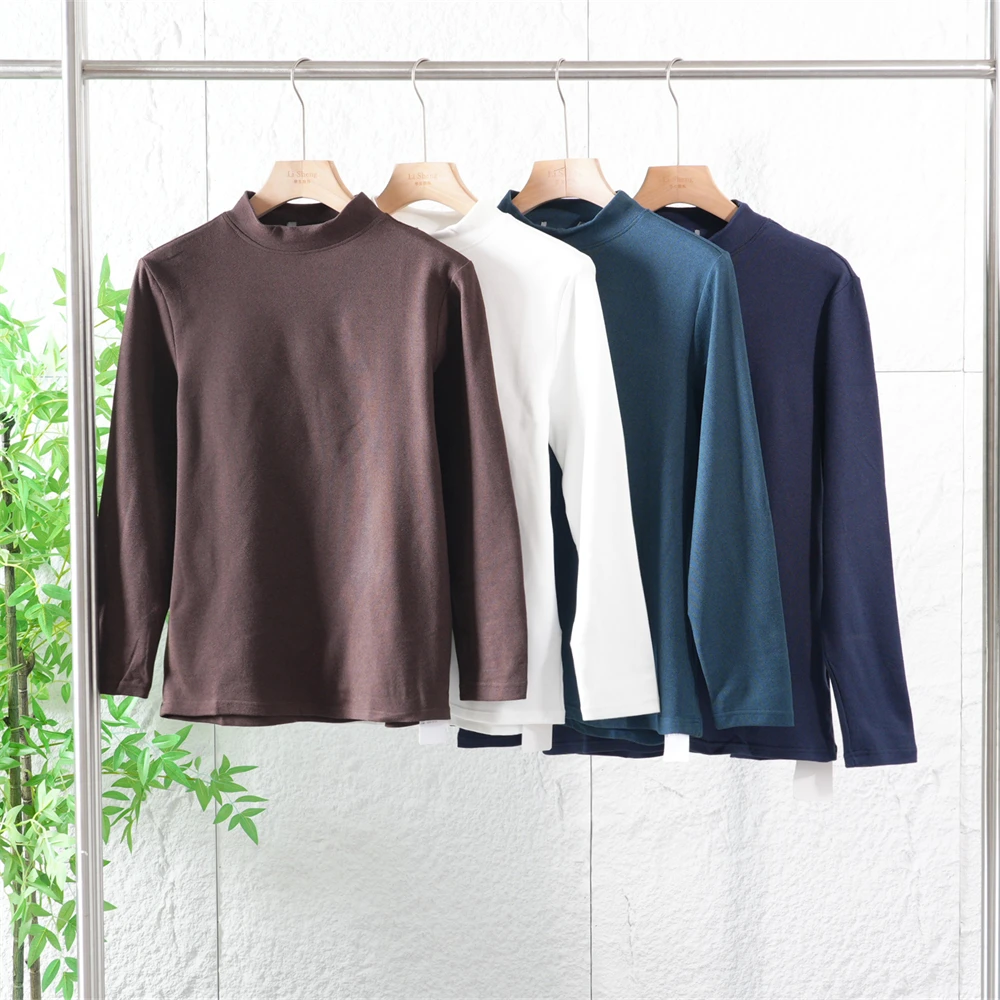 【退货补运费】品牌撤柜秋季男士长袖T恤弹力百搭德绒打底衫PY08