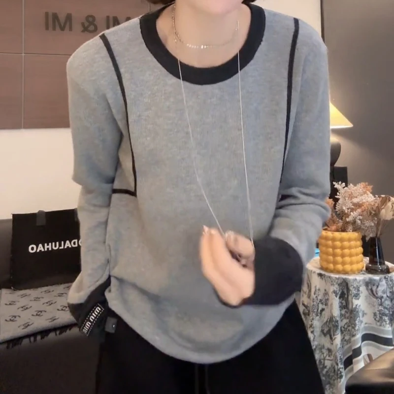 2025 新款早秋定制薄纱慵懒针织衫LK2506509