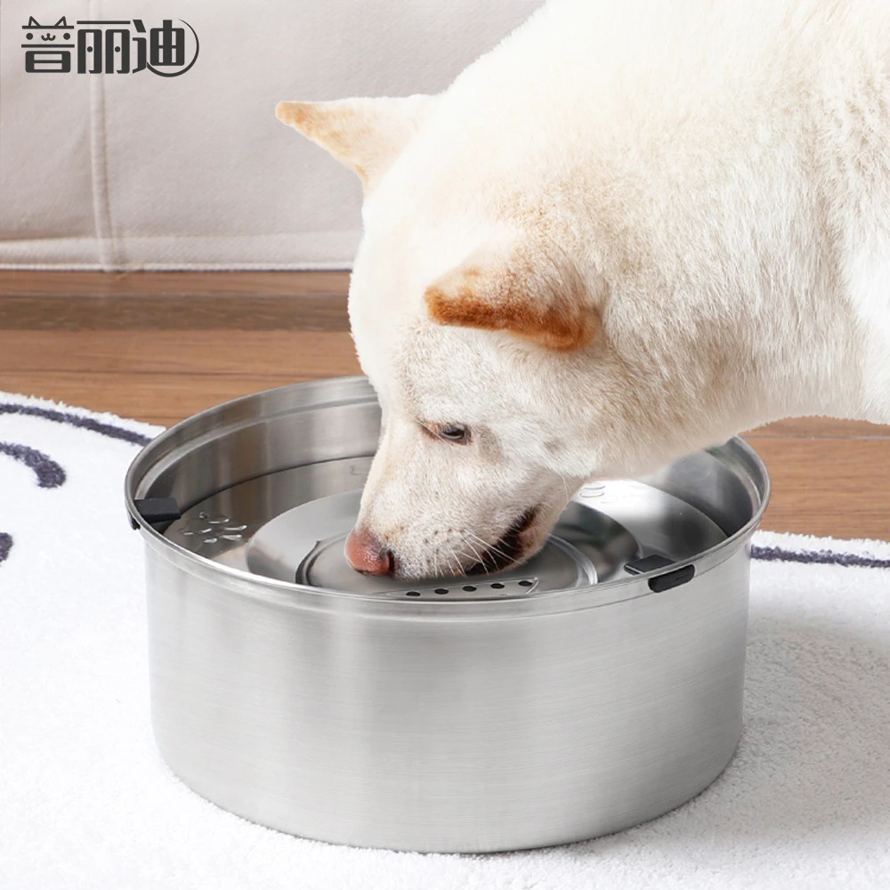 宠物食具猫狗不锈钢狗碗悬浮碗饮水漂浮狗盆喝水大容量食盆宠物碗