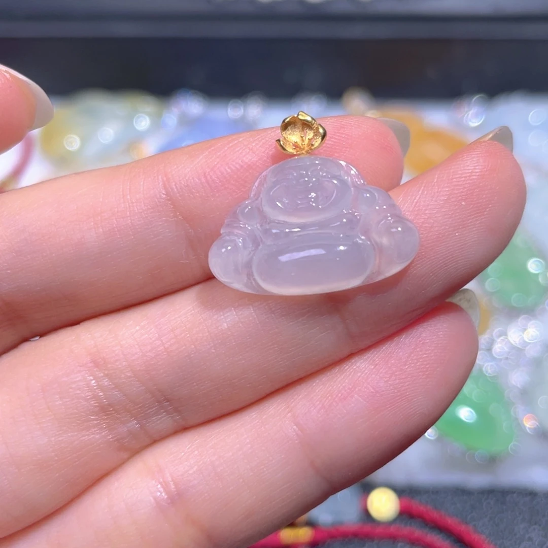颈饰18K金镶嵌翡翠翡翠