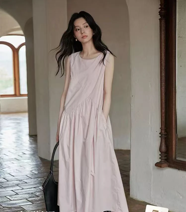 【订单】蜜桃粉慵懒连衣裙