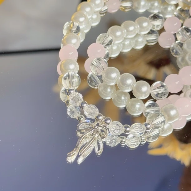 手工串珠弹力绳双圈清新可爱手串