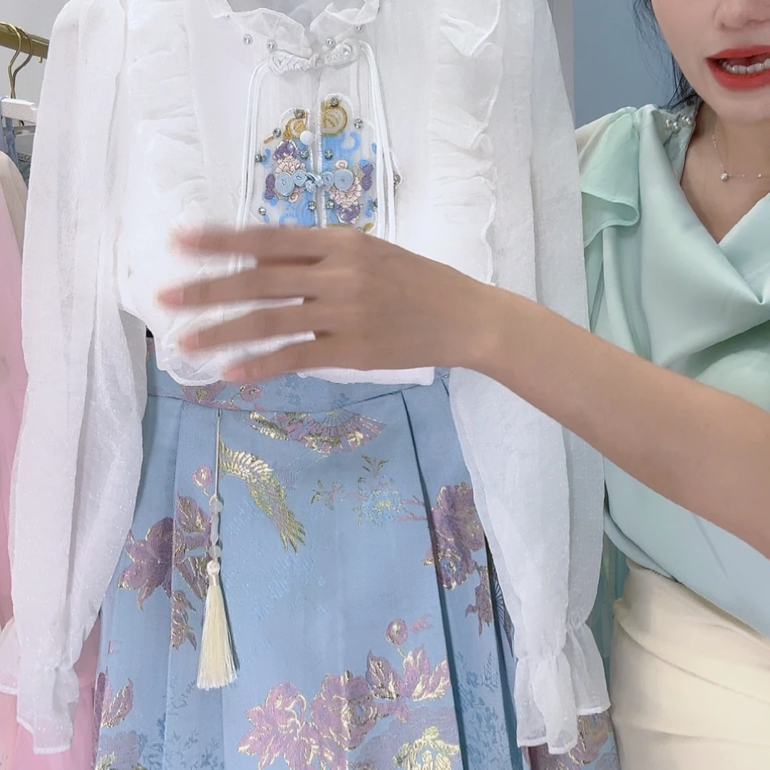 国风套装女韩束正皮长外套潮